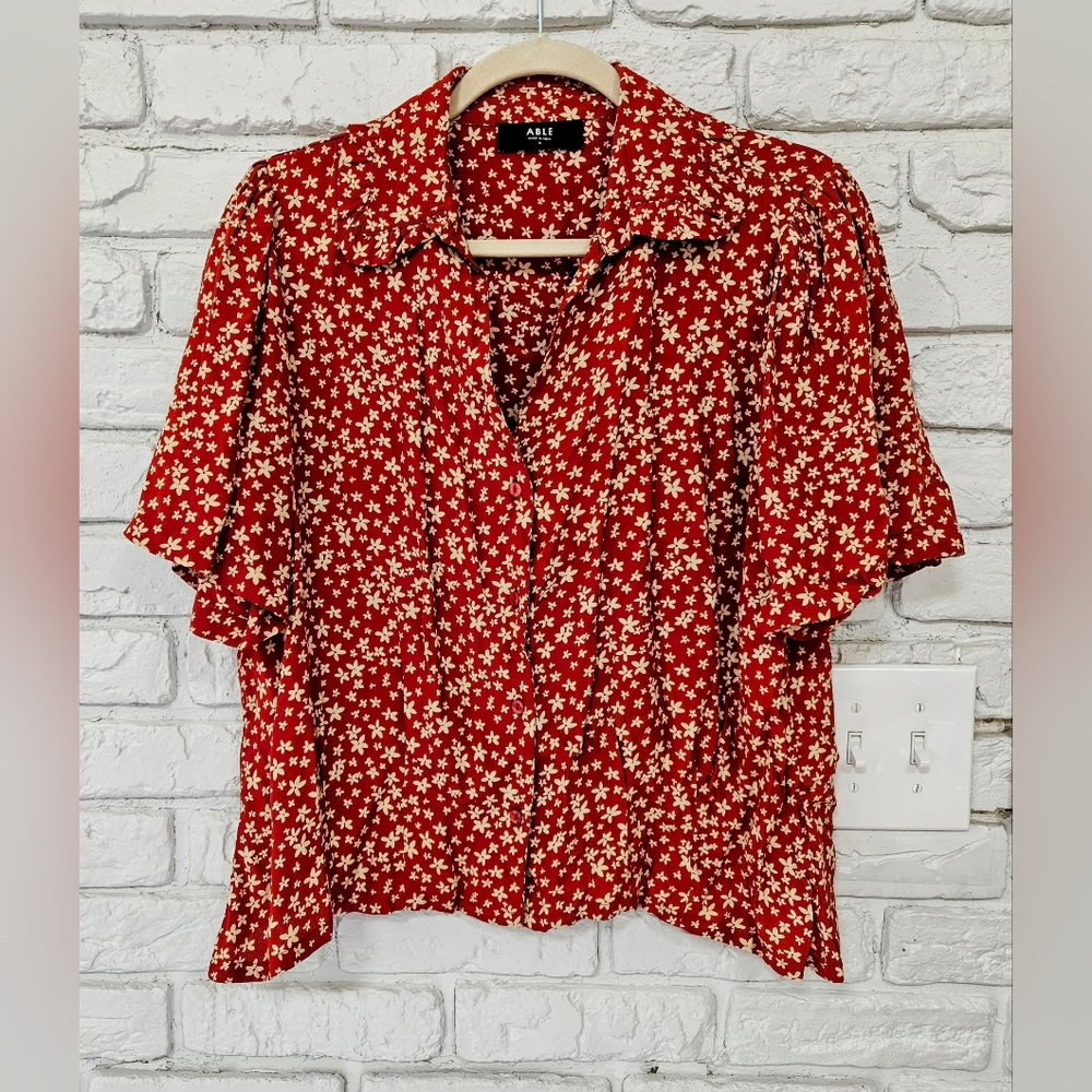 Able Clothing Edith Blouse NWOT